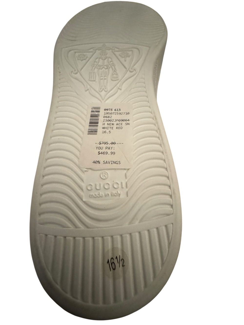 Gucci Ace Kingsnake Sneakers White Leather Size 16.5 Men NWT Rare + Extras - Picture 7 of 14
